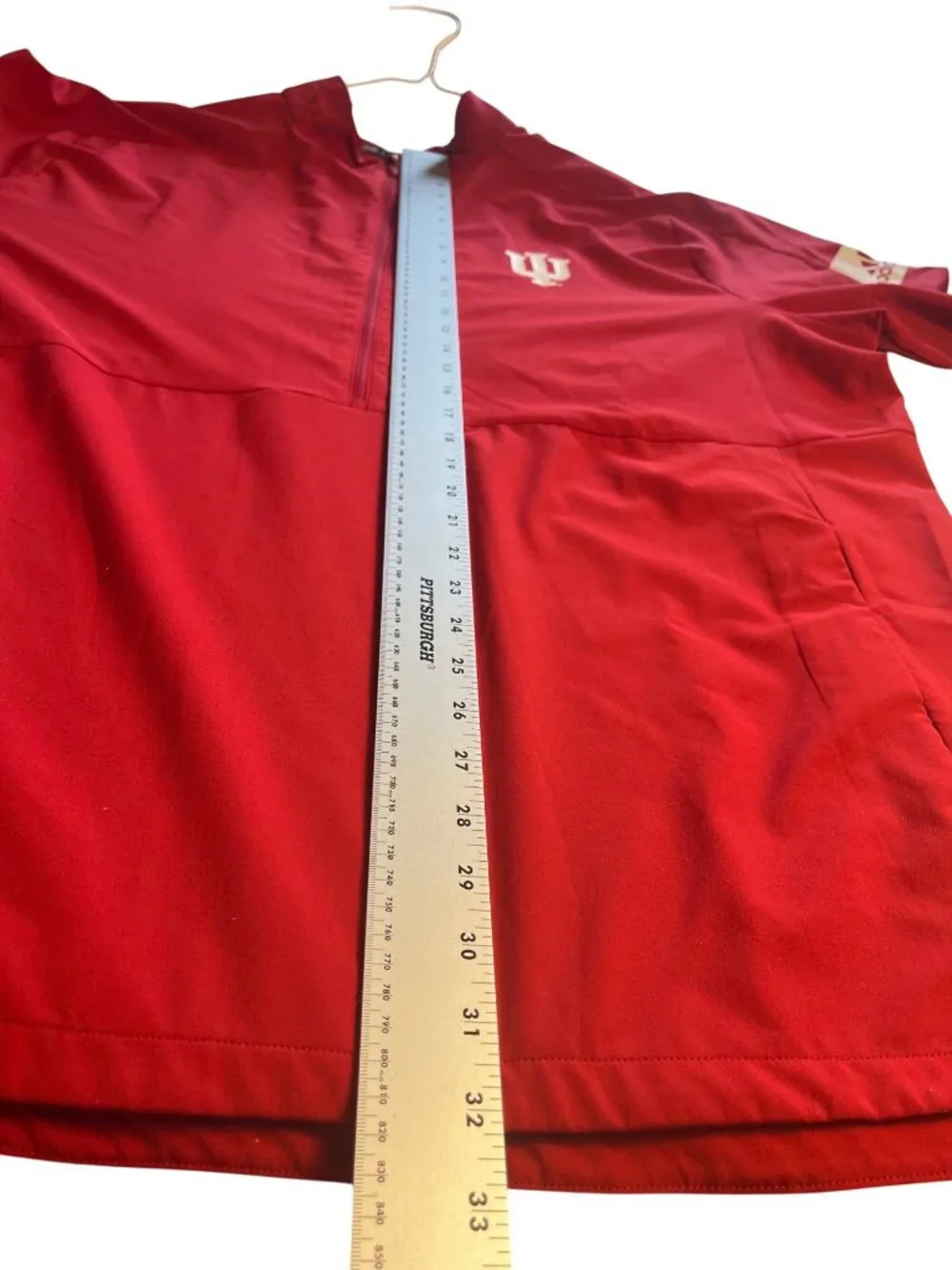 Adidas Indiana University Red Half-Zip Pullover Jacket XL zipped kangaroo pocket